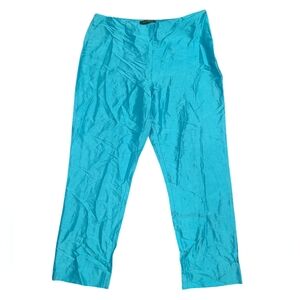 RALPH LAUREN turquoise silk pants 6